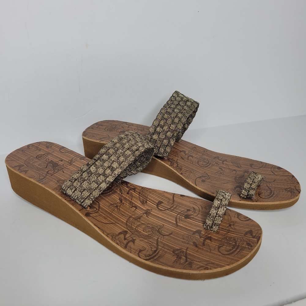 SALE Corkys Brown Wedge Sandals Size 10